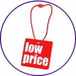Low price tags for our steel fence products